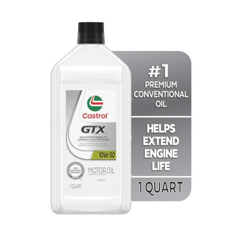 Castrol GTX 10W-30 Conventional Motor Oil, 1 Quart, Pack of 6 - size: 1 Quart, Pack of 6