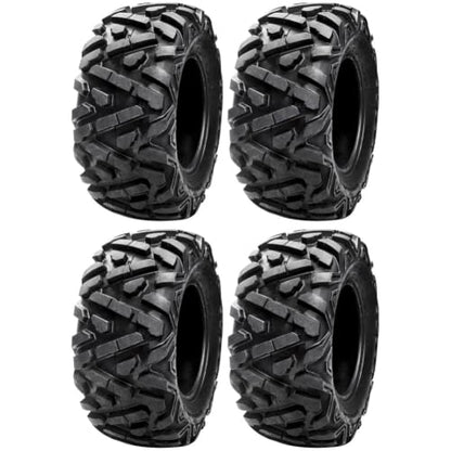 Tusk TriloBite HD 8-Ply UTV/ATV Tire Set of 4– 25x8-12 Front & 25x10-12 Rear – Heavy-Duty Off-Road Tires