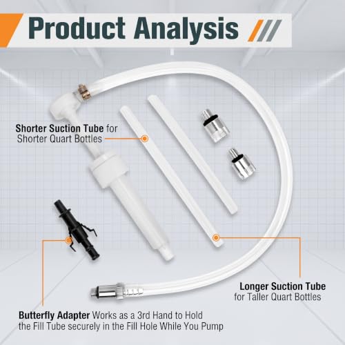 1 SET Car Transmission Fuel Pump Kit, 8cc Per Pump Stroke Oil Change Tool with 3rd Hand Adapter, Hand Push Transfer for Lower Unit Gear & Differential Oil, for Car Boat Motorcycle (White)