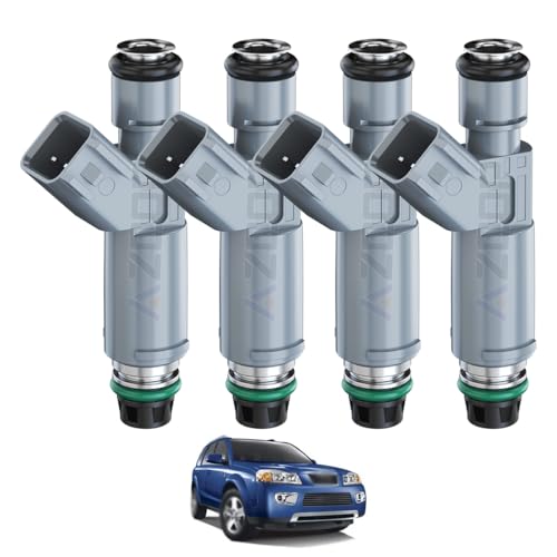 FJ718 Fuel Injectors Upgrade Compatible with Saturn Vue L4 2.2L (2006-2007), Replace# 12606110, 12582704, 2172907, 8001695N, 2204588156 |12 Holes| |Set of 4|