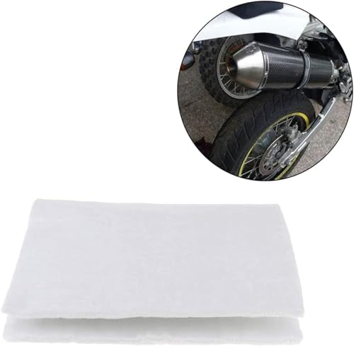 Muffler Mat muffler packing Fiberglass Exhaust muffler packing material Universal Muffler Packing for 2-Stroke 4-Stroke Motorcycle ATV Dirt Bike (SIZE 0.4 x 21.6 x 11.3 in +9" Ladder Tie Wrap Kit) - style: SIZE 0.4 x 21.6 x 11.3 in +9" Ladder Tie Wrap Kit