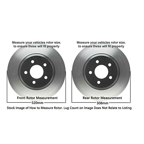 Detroit Axle - 8PC Front & Rear Brake Kit for 2003-2005 INFINITI FX35 FX45 - size: 8PR1300267/kit