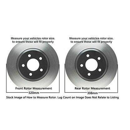 Detroit Axle - 8PC Front & Rear Brake Kit for 2003-2005 INFINITI FX35 FX45 - size: 8PR1300267/kit
