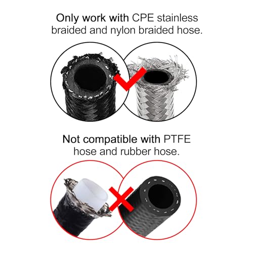 EVIL ENERGY 8AN Hose End Fitting 120 Degree Swivel for CPE Braided Fuel Hose Black - size: 8AN, style: 120 Degree
