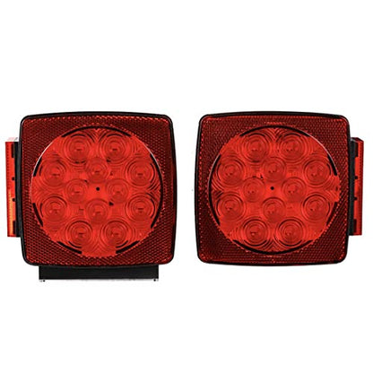 CZC AUTO 12V Submersible LED Trailer Tail Lights Left&Right Reverse Lights - size: 5" long x 1.5"width x 5"height
