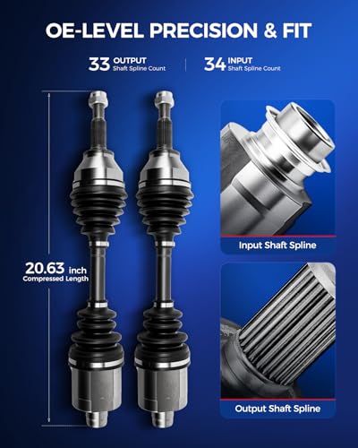 KAX CV Axle Front Driver and Passenger Side for Chevrolet Saturn Pontiac - size: Front - 661376