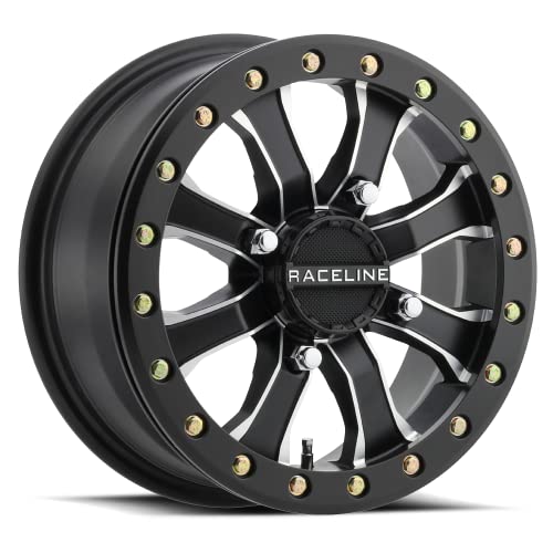 Raceline Wheels A71MB BL MAMBA UTV/ATV Wheel Black Machined Finish 15x6" 4x137", 40 mm offset/(5.07"B/S) - color: BLACK w/MACHINED FACE, size: 15x6" inches, 4X137, 40/5.07"