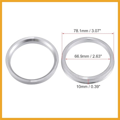 4pcs OD 78.1mm to ID 66.9mm Aluminum Alloy Car Auto Hub Centric Rings Wheel Bore Center Spacer Replacement Replacement