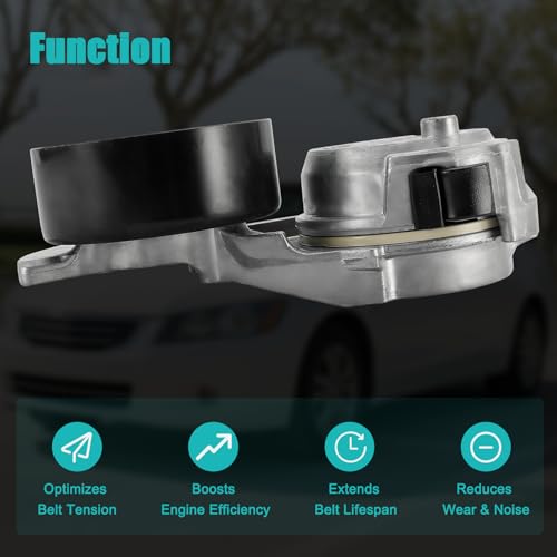 AULINK 2W7Z6B209AA Belt Tensioner Assembly with Pulley (4.6L V8) For Ford - size: 38189