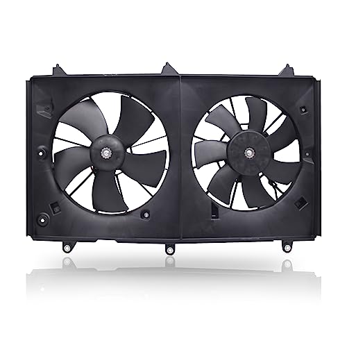 PartsFlow Radiator Cooling Fan Assembly Compatible with 2003 2004 2005 2006 2007 Honda Accord (DX Sedan&EX Coupe&EX Sedan&LX Coupe&LX Sedan) 2.4L 620-225 - color: For Honda Accord