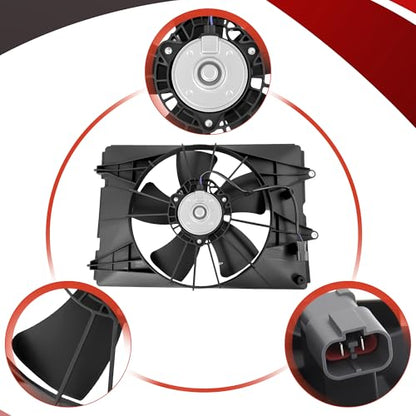 PartsFlow Radiator Cooling Fan Assembly Driver Side Left LH Assembly For 2006 2007 2008 Honda Ridgeline 620-273 - color: For Honda Ridgeline