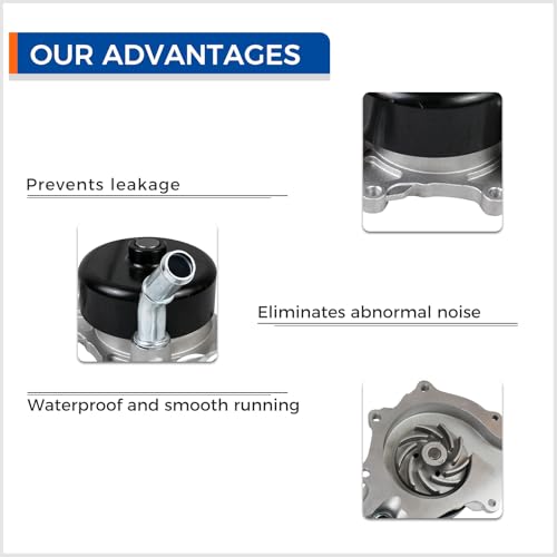 PAROD AW6169 Engine Water Pump for 3.6L V6 11-15 Grand Cherokee/Durango
