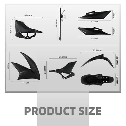 Plastics Fairing Fender Kit for Dirt Bike Hawk 250 - color: Imitation Carbon Fiber