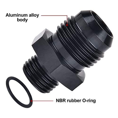 EVIL ENERGY 8AN Flare to AN6 ORB Male O-Ring Fitting Adapter 2PCS - size: 6AN ORB to 8AN