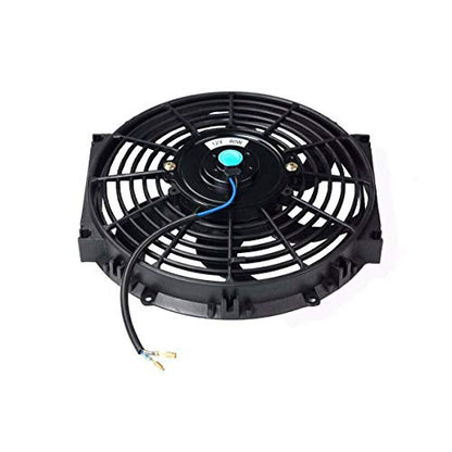 MAGQOO 8 Row Tube and Fin Transmission Cooler High Performance Aluminium Oil Cooler Kit w/ 10" Radiator Cooling Fan Universal - size: 8 Row Cooler w/ 10" cooling fan