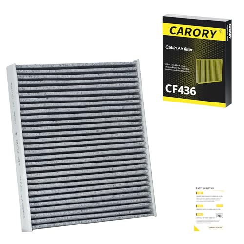 Cabin Air Filter w/Activated Carbon for Subaru Outback (2020-2025), Crosstrek (2018-2023), Ascent (2019-2025), Legacy (2020-2025), Impreza (2017-2023), OE# 72880-FL500, CF12436, CF436 - size: 7.2" x 8.5" x 1.1"