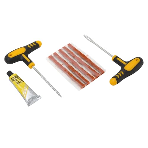Car Tire Repair Tool Set with Rubber Strips Tubeless for Truck Motorcycle