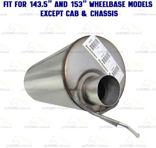 Exhaust Muffler Compatible with GMC Sierra 2500 HD 2007-2010 6.0L | Stainless Steel | Northeastern Exhaust | Includes Clamps | Direct-Fit Replacement