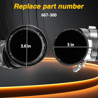 Cold Side Intercooler Tube Hose Pipe Kit Compatible with Ford F250 F350 F450 F550 Super Duty 2011-2016 6.7L V8 Diesel, Replace #:667-300 - size: For 2011-2016