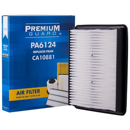 PG PA6124 Engine Air Filter | Fits 2011-2015 Hyundai Sonata 2.4L; 2011-2014 Sonata 2.0L; 2012-2017 Azera 3.3L; 2014-2016 Kia Cadenza 3.3L - size: Premium Guard