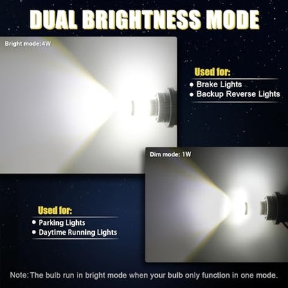 iBrightstar 1157 LED Bulb White, BAY15D 2057 2357 7528 LED Daytime Running Lights Bulbs Super Bright for Back Up Reverse Lights Brake Tail Lights Turn Signal Lights, 2 Pack - color: White, size: 1157