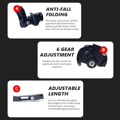 Brake Clutch Levers Replacement for Kawasaki Ninja 650 Z650 17-25 - color: Red