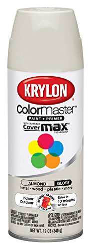 Krylon K05150607 ColorMaster Paint + Primer, Gloss, Almond, 12 oz. - color: Almond, size: 12 Ounce (Pack of 1), style: Gloss