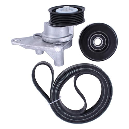 Drive Belt Tensioner and Serpentine Belt Idler Pulley kit for Chevy, GMC