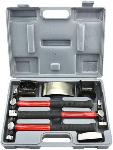 Neiko 20709A Heavy Duty Auto Body Hammer and Dolly Kit, 7 Piece - size: Cast Hammer & Dolly Set