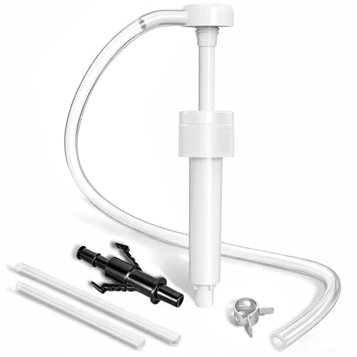 Fluid Pump for Standard Quart Bottles, 8cc Per Stroke, Premium Transmission Fluid Pump with 3rd Hand Adapter and Flexible Tube, Transfer Gear Oil, Transmission & Differential Fluid (28mm)
