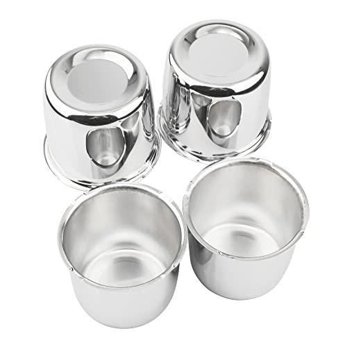4Pcs 3.31" OD 3.03" H Push Through Trailer Wheel Center Cap for Rim - color: Chrome, size: 3.31" Hub 2.99" H