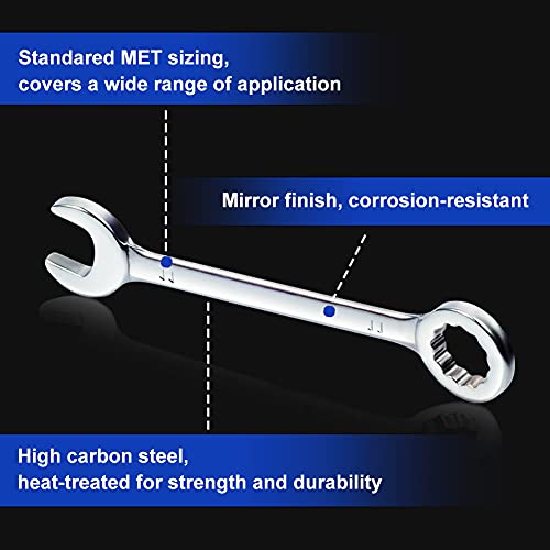 SPEEDWOX Mini Ignition Wrench Set Metric 10 Pcs 4mm-11mm Spanner Wrench - size: Combination Metric 10-Piece