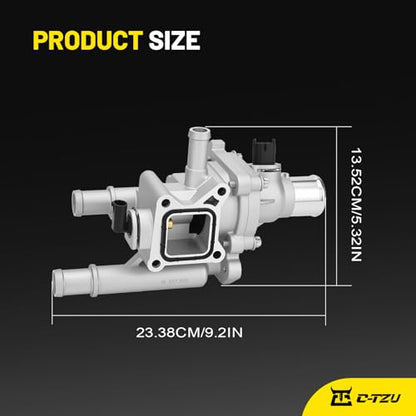 Upgrade Aluminium Thermostat Housing Assembly Compatible with Chevrolet Cruze 2011-2016 Cruze Limited 2016 Sonic 2012-2018 Trax 2013-2020 - Replaces 15-81816 902-033 25192228 55564890 - color: 902-033