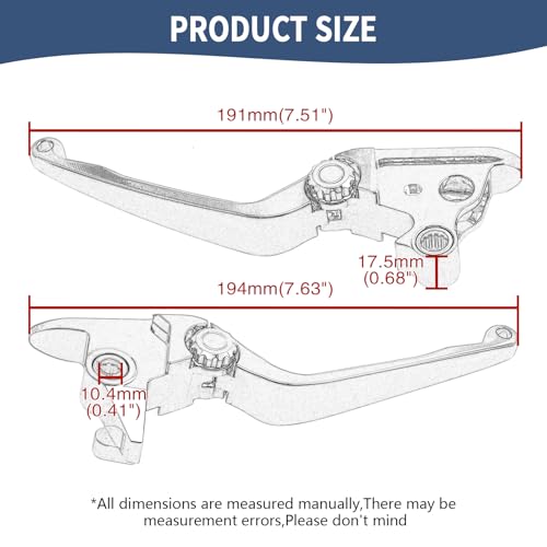 Motorcycle Levers Brake Clutch Handle Lever Adjustable Fit for Harley 2015-2024 Softail Fat Boy FLSB Street Bob FXBB Breakout FXLRS Fat Bob Low Rider FXLR Softail Slim FLHSC 114 (Long, Chrome) - color: Chrome, style: Long