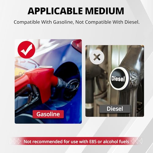 EVIL ENERGY EFI Fuel Pressure Regulator Kit Adjustable (20-120PSI) with Gauge 6AN CPE Fuel Line Hose Fitting Connectors Kit Universal Aluminum (black)