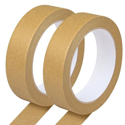 Brown Painters Tape,Masking Tape 1 Inch Wide,2pc 180FT - color: Brown