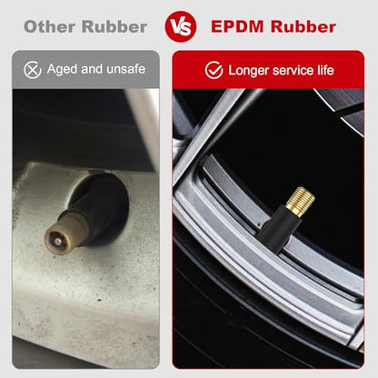SUNSOUL TR414 Brass Stem EPDM Rubber Snap-in Tire Valve Stems for 0.453 Inch 11.5mm Rim Holes, Pack of 100pcs Valves - color: TR414-100pcs