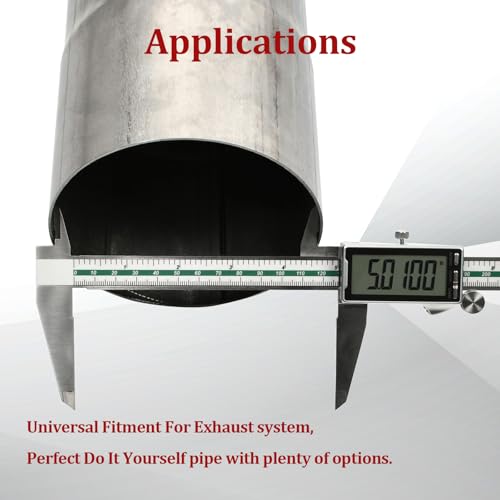 409 Steel 5'' Inch OD Straight Exhaust Pipe Mandrel Tubing Pipe - size: 5.0 Inch