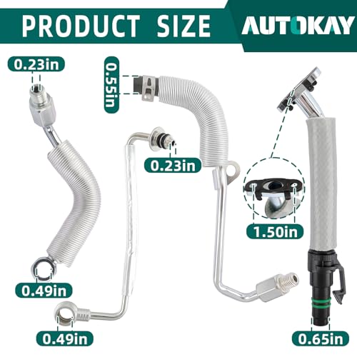 AUTOKAY Turbo Charger Coolant Return Hose Line For Chevy Cruze Sonic Trax