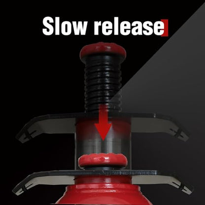 Big RED TQ20006-1 Torin Welded Pneumatic Air Hydraulic Car Bottle Jack: Aluminum Alloy Pump and Special Slow Release Equipment for Auto Repair and House Lift, 20 Ton (40,000 LBs) Capacity, Red - color: Red, style: 20 Ton(40,000 LBs)-New