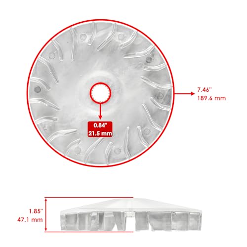 Caltric Clutch Primary Fixed And Sliding Sheaves Belt Compatible with Yamaha Grizzly 660 Yfm660 4X4 2002-2008