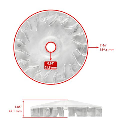 Caltric Clutch Primary Fixed And Sliding Sheaves Belt Compatible with Yamaha Grizzly 660 Yfm660 4X4 2002-2008