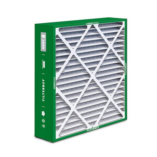 Filterbuy 16x20x5 Air Filter MERV 8 Dust & Allergy Defense (2-Pack) - style: 16x20x5