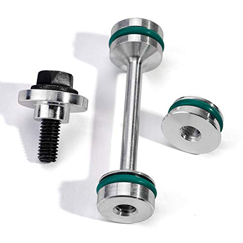 3mirrors UPGRADE Billet Aluminum Oil Diverter Barbell w/DOUBLE O-rings, Oil Tube Hold Down, Front Gallery Plug Compatible with GM LS Engines, Better Sealing