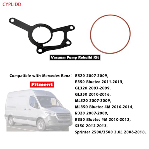 Vacuum Pump Rebuild Seal Kit Compatible with 2007-2009 Mercedes Benz E320 GL320 ML320 R320 Replaces A6462300165 6420160280