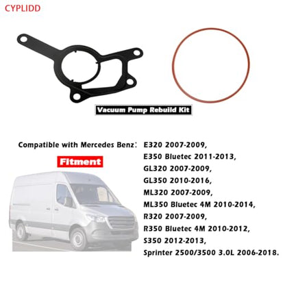 Vacuum Pump Rebuild Seal Kit Compatible with 2007-2009 Mercedes Benz E320 GL320 ML320 R320 Replaces A6462300165 6420160280