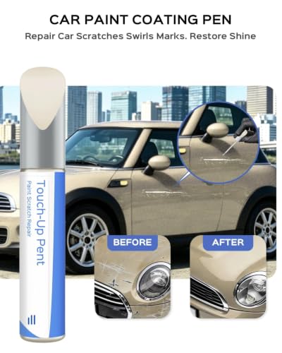 850 Pepper White Touch Up Paint Compatible with BMW Mini Cooper - color: Pepper White