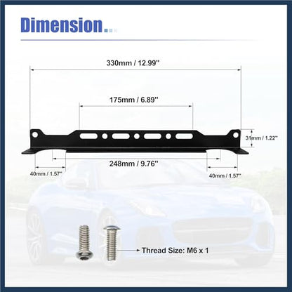 Universal Oil Cooler Mounting Bracket Kit 330mm Aluminum Alloy Engine Oil Cooler Radiator Adapter Kit Oil Cooler Bracket Kit Black Transmission Oil Cooler Mounting Kit Stylish Design