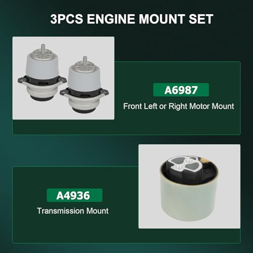 SCITOO Engine Motor and Transmission Mount for Audi for Q7 3.0L 2010-2012