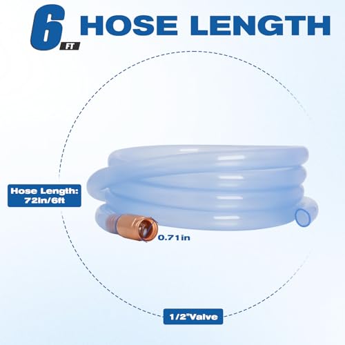 Gas Siphon Hose Pump, Shaker Siphon Hose for Gasoline/Fuel/Water Transfer - size: 6FT